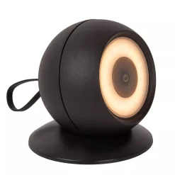 Kugellampen|Led Außenleuchten* LED Akku Wandspot flexibel Schwarz H:11 cm IP54 3000 K