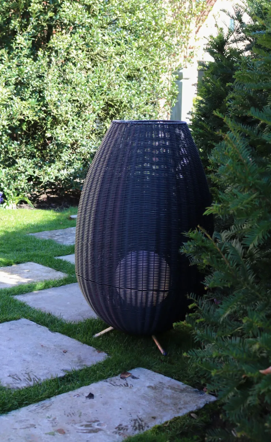 Wegeleuchten|Led Außenleuchten* LED Akku Wegeleuchte dimmbar Schwarz IP44 79 cm 3000 K