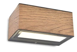 Metall Lampen|Led Außenleuchten*Eco-Light LED Außenlampe Aluminium Natur 10 W 4000 K IP54 B:14 cm