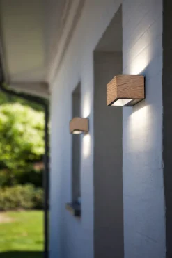 Metall Lampen|Led Außenleuchten*Eco-Light LED Außenlampe Aluminium Natur 10 W 4000 K IP54 B:14 cm