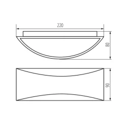 Moderne Lampen|Led Außenleuchten*Kanlux LED Außenlampe Up Down Weiß IP54 Aluminium Eingang
