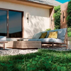 Metall Lampen|Messinglampen*Elstead LED Außenlampe Wand 76,2 cm hoch IP44 Schwarz indirektes Licht