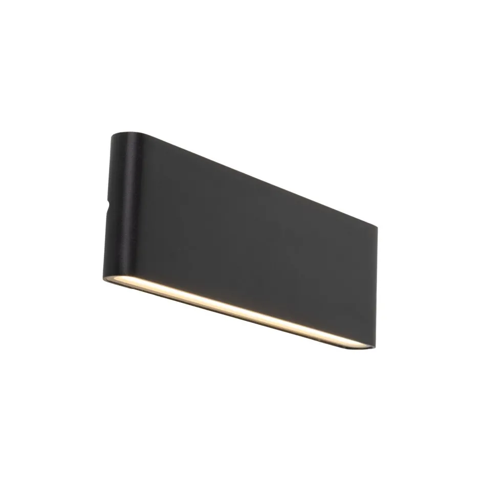 TK Lighting LED Außenlampe Wand Metall Schwarz 30 cm IP54 Up Down< Metall Lampen|Feuchtraumleuchten
