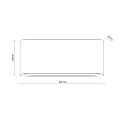 TK Lighting LED Außenlampe Wand Metall Schwarz 30 cm IP54 Up Down< Metall Lampen|Feuchtraumleuchten