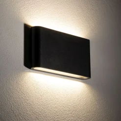 Metall Lampen|Led Außenleuchten*Nowodvorski LED Außenlampe Wand Up Down Aluminium 5 W IP54 Schwarz