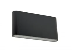 SU-MA LED Außenleuchte flach Schwarz IP54 Up Down 3000K< Außenwandleuchten|Moderne Außenleuchten