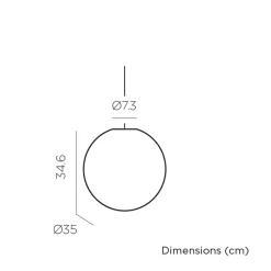 Newgarden LED Außenleuchte hängend kabellos Akku Kugel Ø 35 cm IP44< Kugellampen|Hängeleuchten Außen