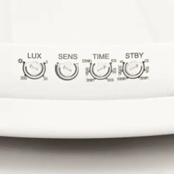 Badezimmer Lampe|Feuchtraumleuchten*Strühm LED Außenleuchte mit Bewegungsmelder IP65 rund Ø 30 cm Weiß