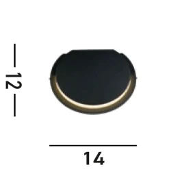 Searchlight LED Außenleuchte Wand Aluminium B:14 cm IP44 246 lm 6 W< Metall Lampen|Led Außenleuchten