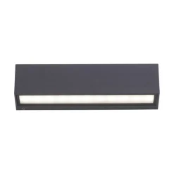 Feuchtraumleuchten|Badezimmer Lampe*Paul Neuhaus LED Außenleuchte Wand Aluminium B:25 cm IP65 Up & Down