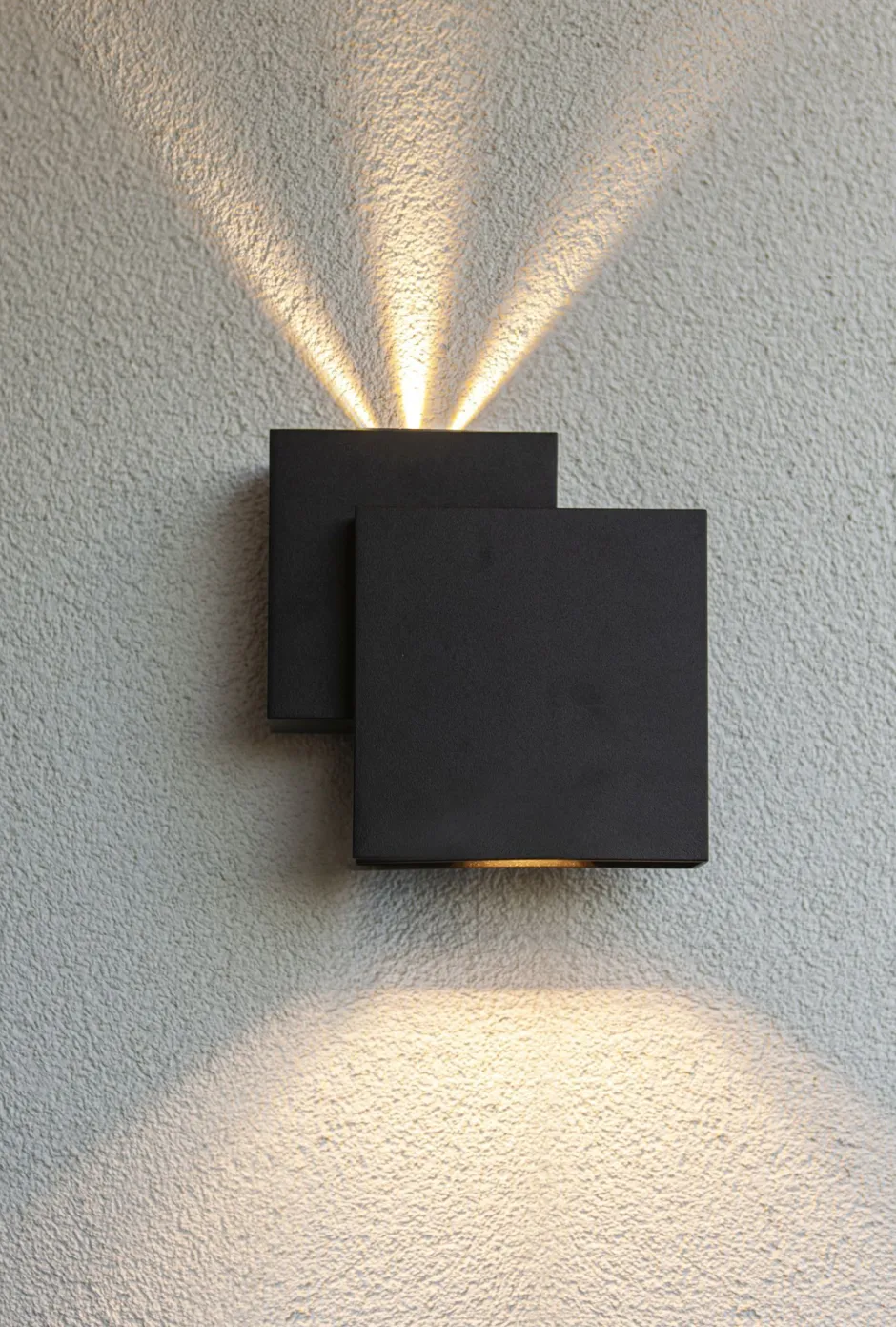 Eco-Light LED Außenleuchte Wand Up Down IP44 B:19,5 cm Schwarz< Metall Lampen|Led Außenleuchten