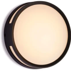 Eco-Light LED Außenwandlampe Aluminium rund Ø18,3 cm IP54 3000 K< Metall Lampen|Led Außenleuchten