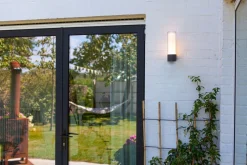 Metall Lampen|Led Außenleuchten*Eco-Light LED Außenwandlampe Aluminium RGB H:26 cm IP44 500 lm