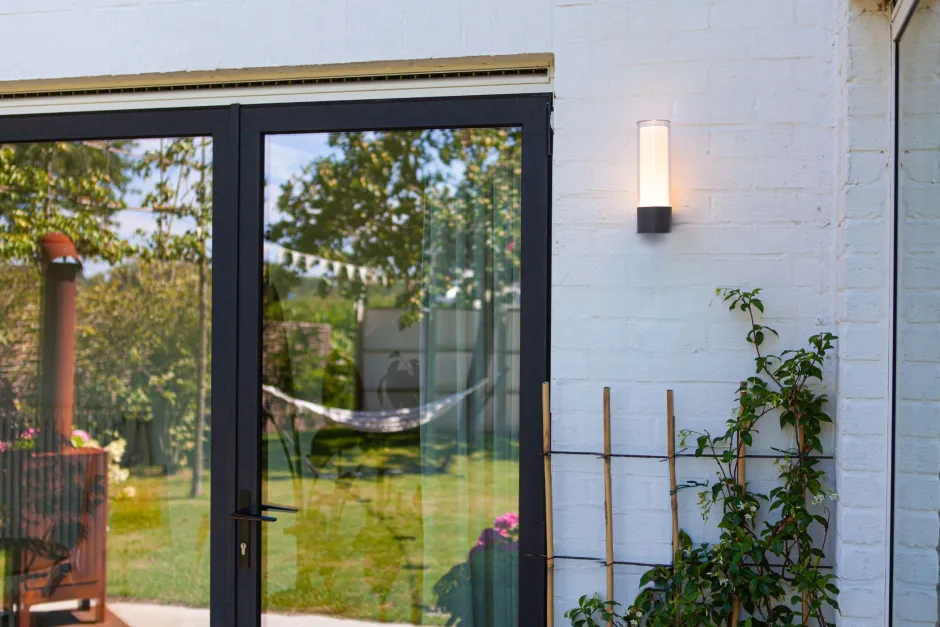 Metall Lampen|Led Außenleuchten*Eco-Light LED Außenwandlampe Aluminium RGB H:26 cm IP44 500 lm