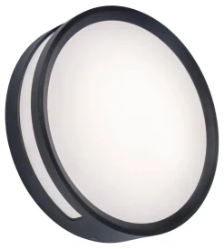 Metall Lampen|Led Außenleuchten*Eco-Light LED Außenwandlampe Anthrazit Ø18,3 cm rund IP54 3000 K