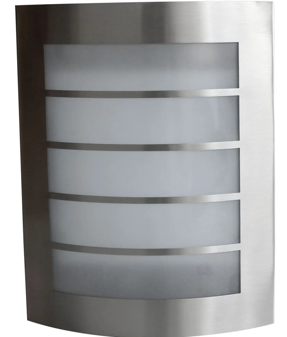 Eco-Light LED Außenwandlampe Edelstahl IP44 H:21,6 cm 850 lm 8 W< Metall Lampen|Led Außenleuchten