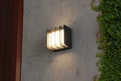 Eco-Light LED Außenwandlampe Schwarz 3000 K IP54 dekorativ Modern< Metall Lampen|Led Außenleuchten