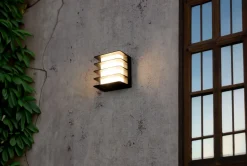 Eco-Light LED Außenwandlampe Schwarz 3000 K IP54 dekorativ Modern< Metall Lampen|Led Außenleuchten