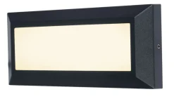 Metall Lampen|Led Außenleuchten*Eco-Light LED Außenwandlampe Schwarz B:32 cm 3000 K IP54 blendarm