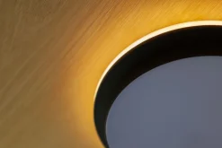 Led Außenleuchten|Außenwandleuchten*Eco-Light LED Außenwandlampe Schwarz IP54 rund Ø30 cm 3000/4000 K