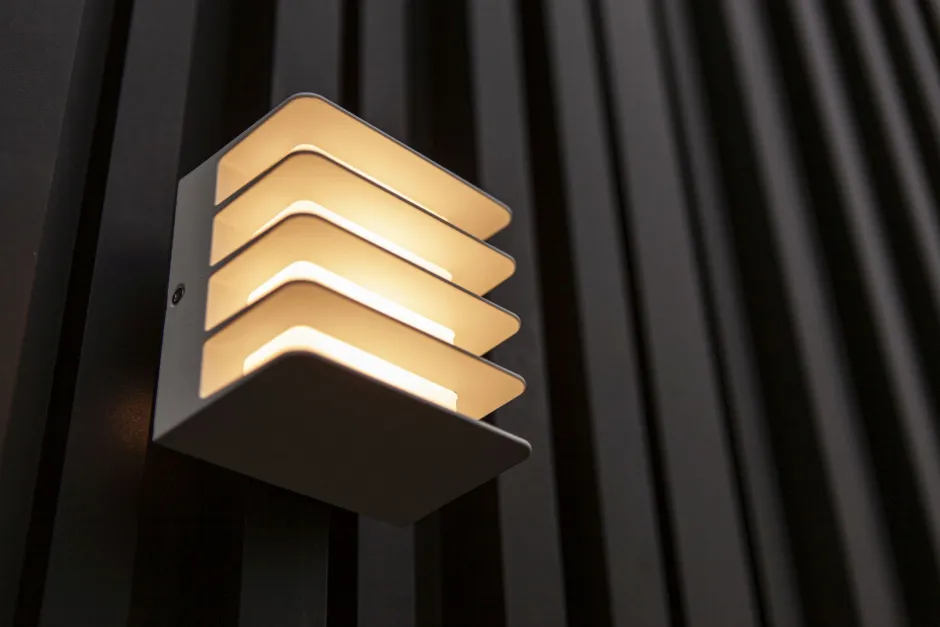 Metall Lampen|Led Außenleuchten*Eco-Light LED Außenwandlampe Weiß 3000 K IP54 dekorativ Modern