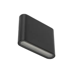 TK Lighting LED Außenwandleuchte Aluminium Schwarz IP54 Up Down< Metall Lampen|Feuchtraumleuchten