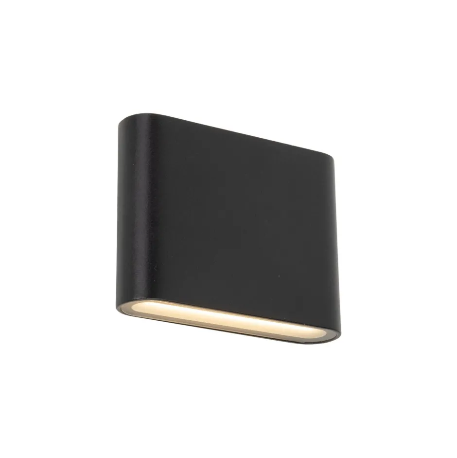 TK Lighting LED Außenwandleuchte Aluminium Schwarz IP54 Up Down< Metall Lampen|Feuchtraumleuchten