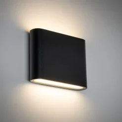 TK Lighting LED Außenwandleuchte Aluminium Schwarz IP54 Up Down< Metall Lampen|Feuchtraumleuchten