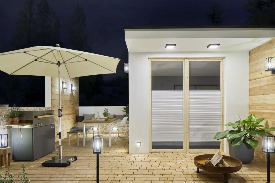 Metall Lampen|Led Außenleuchten*Eco-Light LED Außenwandleuchte Aluminium 4000 K IP54 blendarm