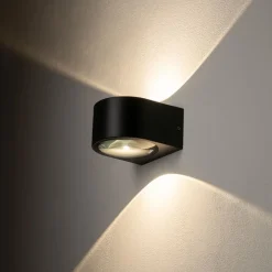 Nowodvorski LED Außenwandleuchte Up Down Aluminium Glas IP54 klein< Metall Lampen|Led Außenleuchten