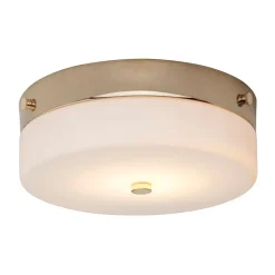 Deckenleuchten|Flurlampen*Elstead LED Bad Deckenleuchte in Gold IP44 Ø24cm JANJA