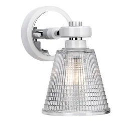 Wandleuchten|Badezimmer Lampe*Elstead LED Badezimmerleuchte Glas IP44 in Chrom verstellbar