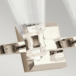 Led Lampen|Wandleuchten*Elstead LED Badezimmerleuchte Spiegel Metall Glas IP44 84,8 cm lang