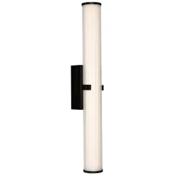 Glaslampen|Jugendstil Lampen*Searchlight LED Badezimmerleuchte Wand 63 cm IP44 Glas Metall 3000 K