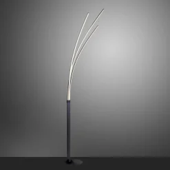 Just Light LED Bogenleuchte Schwarz Metall 6 W 733 lm 215 cm XXL< Wohnzimmerlampen|Metall Lampen