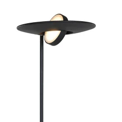 Led Lampen|Stehlampen*Steinhauer LED Deckenfluter mit Lesearm in Schwarz 185 cm dimmbar