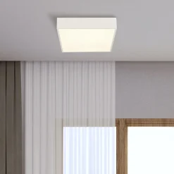 Searchlight LED Deckenlampe Aluminium 16 W 3000 K IP44 B:30 cm Weiß< Bürolampen|Metall Lampen