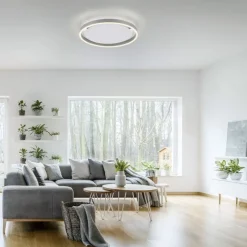 Flurlampen|Bürolampen*Just Light LED Deckenlampe Aluminium Metall Ø39,3 cm 20 W dimmbar