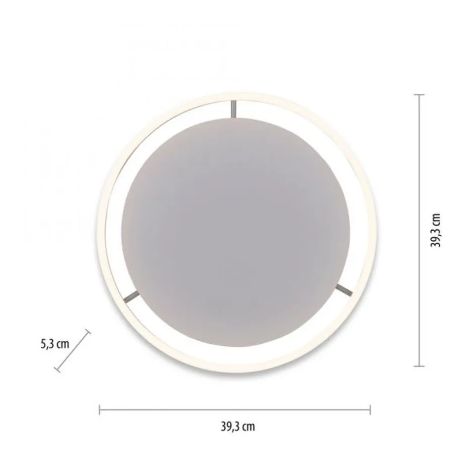 Flurlampen|Bürolampen*Just Light LED Deckenlampe Aluminium Metall Ø39,3 cm 20 W dimmbar