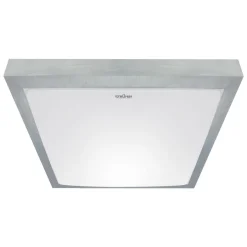 Deckenleuchten|Led Lampen*Strühm LED Deckenlampe Badezimmer B: 37 cm IP44 4000 K Silber Weiß