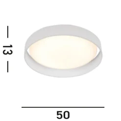 Wohnzimmerlampen|Esszimmer Lampen*Searchlight LED Deckenlampe blendarm Ø50 cm rund 25 W Stoffschirm