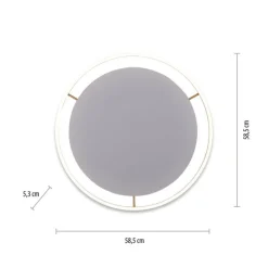 Just Light LED Deckenlampe dimmbar Ø58,5 cm 3650 lm in Messing< Deckenleuchten|Flurlampen