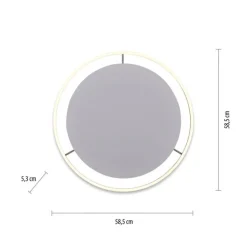 Deckenleuchten|Flurlampen*Just Light LED Deckenlampe dimmbar Aluminium Ø58,5 cm 3650 lm 28 W