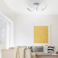 Paul Neuhaus LED Deckenlampe dimmbar Metall in Stahl 2050 lm Modern< Deckenleuchten|Flurlampen