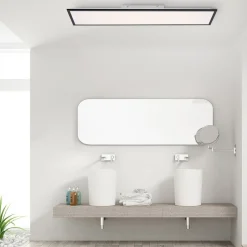 Just Light LED Deckenlampe dimmbar Schwarz Fernbedienung 4370 lm< Flurlampen|Bürolampen