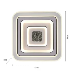 Just Light LED Deckenlampe Dimmer Fernbedienung 6500 lm Nachtlicht< Deckenleuchten|Flurlampen
