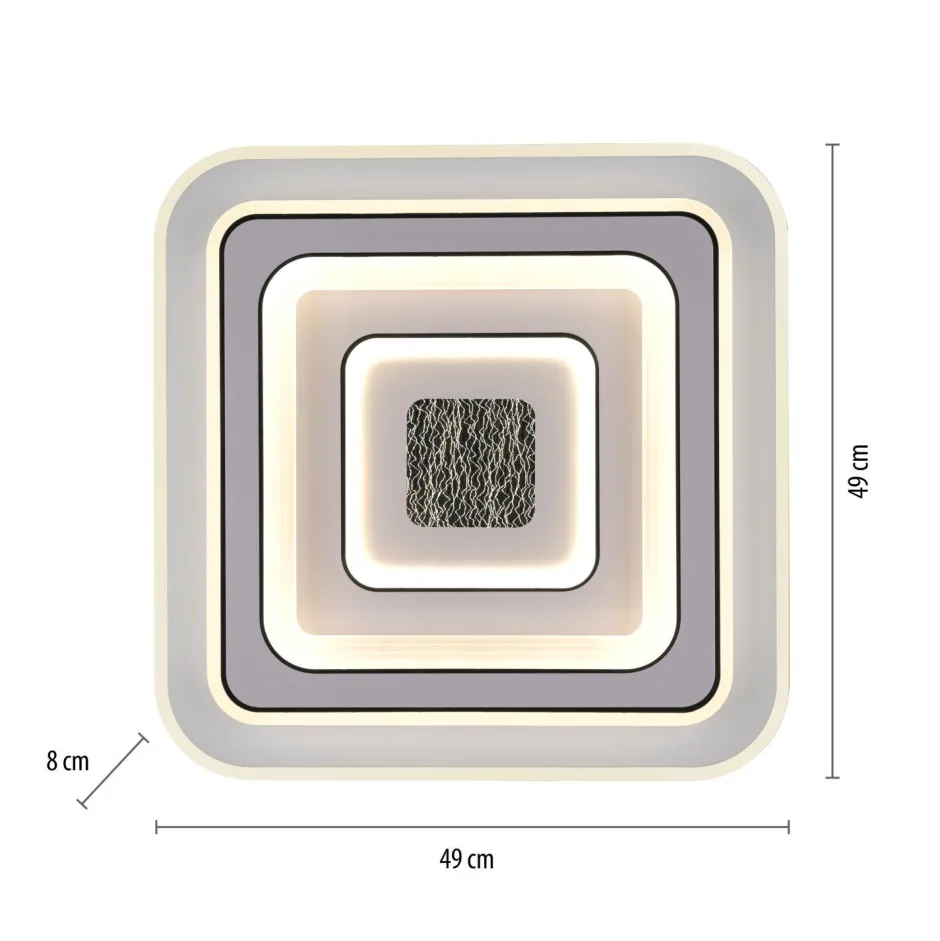 Just Light LED Deckenlampe Dimmer Fernbedienung 6500 lm Nachtlicht< Deckenleuchten|Flurlampen