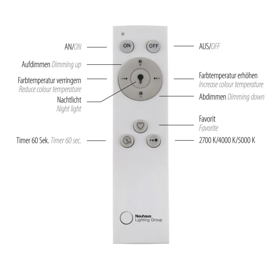 Flurlampen|Bürolampen*Just Light LED Deckenlampe Fernbedienung 5900 lm 120 cm dimmbar