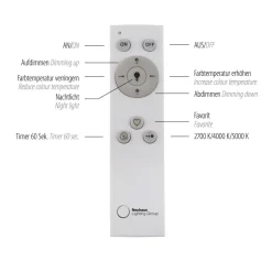 Just Light LED Deckenlampe Fernbedienung 2700-5000 K 45 cm dimmbar< Flurlampen|Bürolampen