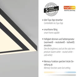 Just Light LED Deckenlampe Fernbedienung 2700-5000 K 45 cm dimmbar< Flurlampen|Bürolampen